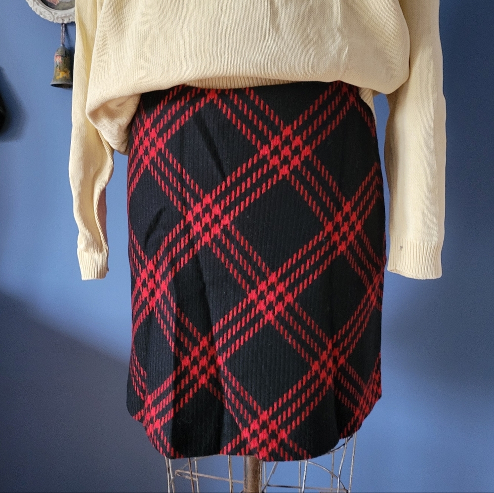 Plaid A-line Skirt